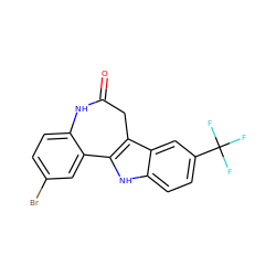 O=C1Cc2c([nH]c3ccc(C(F)(F)F)cc23)-c2cc(Br)ccc2N1 ZINC000001655115