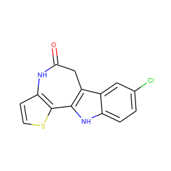 O=C1Cc2c([nH]c3ccc(Cl)cc23)-c2sccc2N1 ZINC000013532147