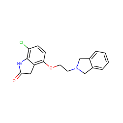 O=C1Cc2c(OCCN3Cc4ccccc4C3)ccc(Cl)c2N1 ZINC000026163138