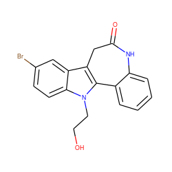 O=C1Cc2c(n(CCO)c3ccc(Br)cc23)-c2ccccc2N1 ZINC000013532031