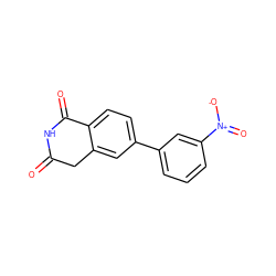 O=C1Cc2cc(-c3cccc([N+](=O)[O-])c3)ccc2C(=O)N1 ZINC000653721392