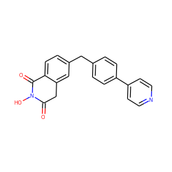 O=C1Cc2cc(Cc3ccc(-c4ccncc4)cc3)ccc2C(=O)N1O ZINC000299844480