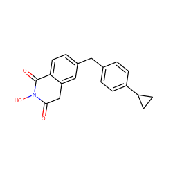 O=C1Cc2cc(Cc3ccc(C4CC4)cc3)ccc2C(=O)N1O ZINC000299864219