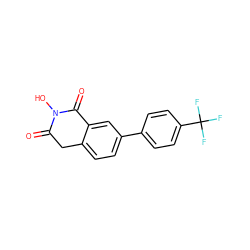 O=C1Cc2ccc(-c3ccc(C(F)(F)F)cc3)cc2C(=O)N1O ZINC000040424205