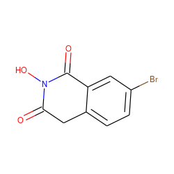 O=C1Cc2ccc(Br)cc2C(=O)N1O ZINC000040834727