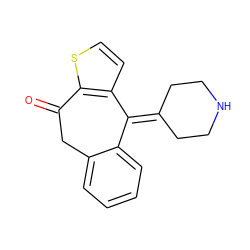 O=C1Cc2ccccc2C(=C2CCNCC2)c2ccsc21 ZINC000005517457