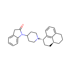 O=C1Cc2ccccc2N1C1CCN([C@H]2CC[C@@H]3CCCc4cccc2c43)CC1 ZINC000143575712