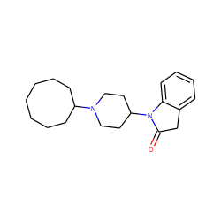 O=C1Cc2ccccc2N1C1CCN(C2CCCCCCC2)CC1 ZINC000013561277