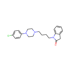 O=C1Cc2ccccc2N1CCCCN1CCN(c2ccc(Cl)cc2)CC1 ZINC000028866132