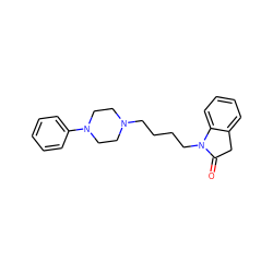 O=C1Cc2ccccc2N1CCCCN1CCN(c2ccccc2)CC1 ZINC000028866129