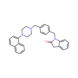 O=C1Cc2ccccc2N1Cc1ccc(CN2CCN(c3cccc4ccccc34)CC2)cc1 ZINC000040422720