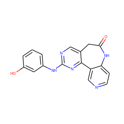 O=C1Cc2cnc(Nc3cccc(O)c3)nc2-c2cnccc2N1 ZINC000045368689