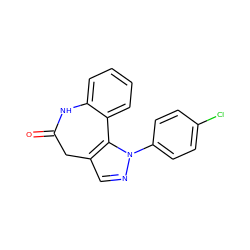 O=C1Cc2cnn(-c3ccc(Cl)cc3)c2-c2ccccc2N1 ZINC000028963921