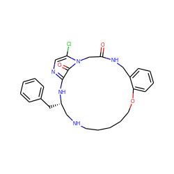 O=C1Cn2c(Cl)cnc(c2=O)N[C@@H](Cc2ccccc2)CNCCCCCOc2ccccc2CN1 ZINC000013537338