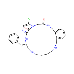 O=C1Cn2c(Cl)cnc(c2=O)N[C@@H](Cc2ccccc2)CNCCCCNCc2ccccc2CN1 ZINC000003991145