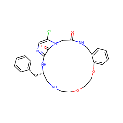 O=C1Cn2c(Cl)cnc(c2=O)N[C@@H](Cc2ccccc2)CNCCOCCOc2ccccc2CN1 ZINC000013537341