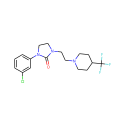 O=C1N(CCN2CCC(C(F)(F)F)CC2)CCN1c1cccc(Cl)c1 ZINC000043060216