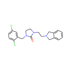 O=C1N(CCN2Cc3ccccc3C2)CCN1Cc1cc(Cl)ccc1Cl ZINC000042990127