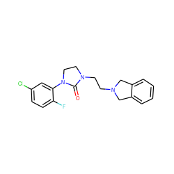 O=C1N(CCN2Cc3ccccc3C2)CCN1c1cc(Cl)ccc1F ZINC000043120292