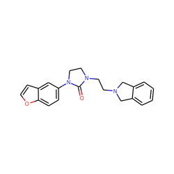 O=C1N(CCN2Cc3ccccc3C2)CCN1c1ccc2occc2c1 ZINC000042963488