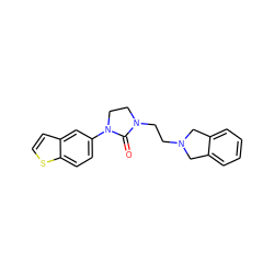 O=C1N(CCN2Cc3ccccc3C2)CCN1c1ccc2sccc2c1 ZINC000043024938