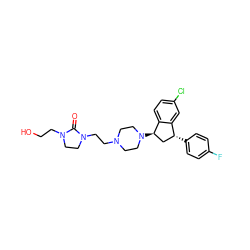 O=C1N(CCO)CCN1CCN1CCN([C@@H]2C[C@@H](c3ccc(F)cc3)c3cc(Cl)ccc32)CC1 ZINC000022940762