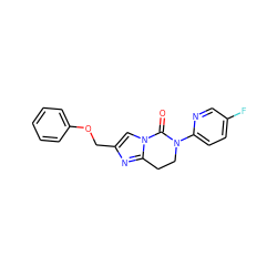 O=C1N(c2ccc(F)cn2)CCc2nc(COc3ccccc3)cn21 ZINC000204294573