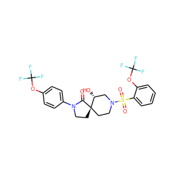 O=C1N(c2ccc(OC(F)(F)F)cc2)CC[C@@]12CCN(S(=O)(=O)c1ccccc1OC(F)(F)F)C[C@H]2O ZINC000096167524