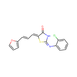 O=C1N/C(=N\c2ccccc2Cl)S/C1=C\C=C\c1ccco1 ZINC000018010202