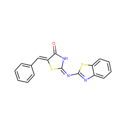 O=C1N/C(=N\c2nc3ccccc3s2)S/C1=C\c1ccccc1 ZINC000029061018