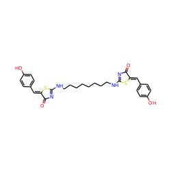 O=C1N=C(NCCCCCCCCNC2=NC(=O)/C(=C/c3ccc(O)cc3)S2)S/C1=C\c1ccc(O)cc1 ZINC000095561983