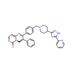 O=C1N=CC=C2N=C(c3ccc(CN4CCC(c5n[nH]c(-c6ccccn6)n5)CC4)cc3)C(c3ccccc3)=C[C@@H]12 ZINC000029048819