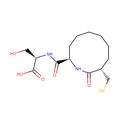 O=C1N[C@@H](C(=O)N[C@H](CO)C(=O)O)CCCCCC[C@@H]1CS ZINC000001536000
