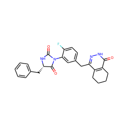 O=C1N[C@@H](Cc2ccccc2)C(=O)N1c1cc(Cc2n[nH]c(=O)c3c2CCCC3)ccc1F ZINC000146813865