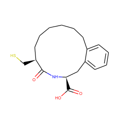 O=C1N[C@H](C(=O)O)Cc2ccccc2CCCCCC[C@@H]1CS ZINC000013760968