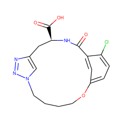 O=C1N[C@H](C(=O)O)Cc2cn(nn2)CCCCOc2ccc(Cl)c1c2 ZINC000103260931