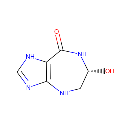 O=C1N[C@H](O)CNc2nc[nH]c21 ZINC000013548408