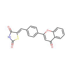 O=C1NC(=O)/C(=C/c2ccc(-c3cc(=O)c4ccccc4o3)cc2)S1 ZINC000040954225