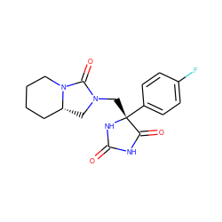 O=C1NC(=O)[C@@](CN2C[C@@H]3CCCCN3C2=O)(c2ccc(F)cc2)N1 ZINC000049050516