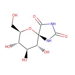 O=C1NC(=O)[C@@]2(N1)O[C@H](CO)[C@@H](O)[C@H](O)[C@H]2O ZINC000003833817