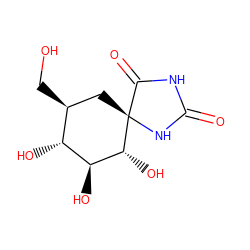 O=C1NC(=O)[C@]2(C[C@H](CO)[C@@H](O)[C@H](O)[C@H]2O)N1 ZINC000027107824