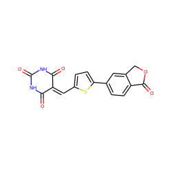 O=C1NC(=O)C(=Cc2ccc(-c3ccc4c(c3)COC4=O)s2)C(=O)N1 ZINC000073219385