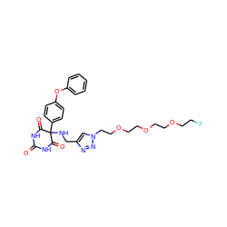 O=C1NC(=O)C(NCc2cn(CCOCCOCCOCCF)nn2)(c2ccc(Oc3ccccc3)cc2)C(=O)N1 ZINC000082152862