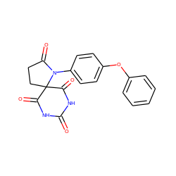 O=C1NC(=O)C2(CCC(=O)N2c2ccc(Oc3ccccc3)cc2)C(=O)N1 ZINC000028132280