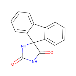 O=C1NC(=O)C2(N1)c1ccccc1-c1ccccc12 ZINC000000398741