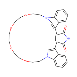 O=C1NC(=O)C2=C1c1cn(c3ccccc13)CCOCCOCCOCCOCCn1cc2c2ccccc21 ZINC000013526854