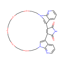 O=C1NC(=O)C2=C1c1cn(c3ncccc13)CCOCCOCCOCCOCCOCCn1cc2c2cccnc21 ZINC000027321341