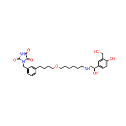 O=C1NC(=O)N(Cc2cccc(CCCCOCCCCCCNC[C@H](O)c3ccc(O)c(CO)c3)c2)C1=O ZINC000072104634