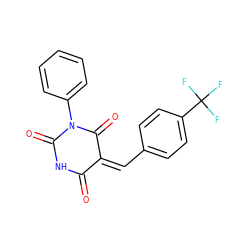 O=C1NC(=O)N(c2ccccc2)C(=O)/C1=C\c1ccc(C(F)(F)F)cc1 ZINC000005774261