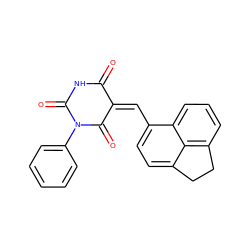 O=C1NC(=O)N(c2ccccc2)C(=O)/C1=C\c1ccc2c3c(cccc13)CC2 ZINC000005060537